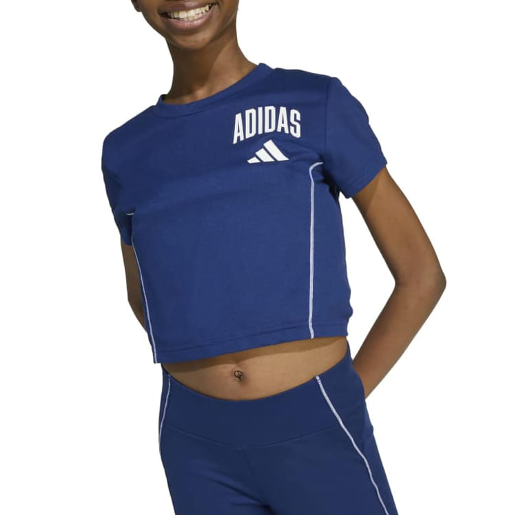 Adidas Blusa JM3855 INF JG GL COL Dark BlueWhite Poliester -4-